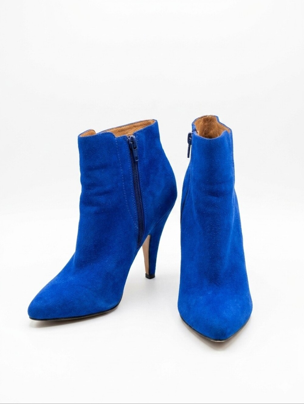 Aldo Royal Blue Suede Pointed Toe Stiletto Ankle Boots Size 6.5
